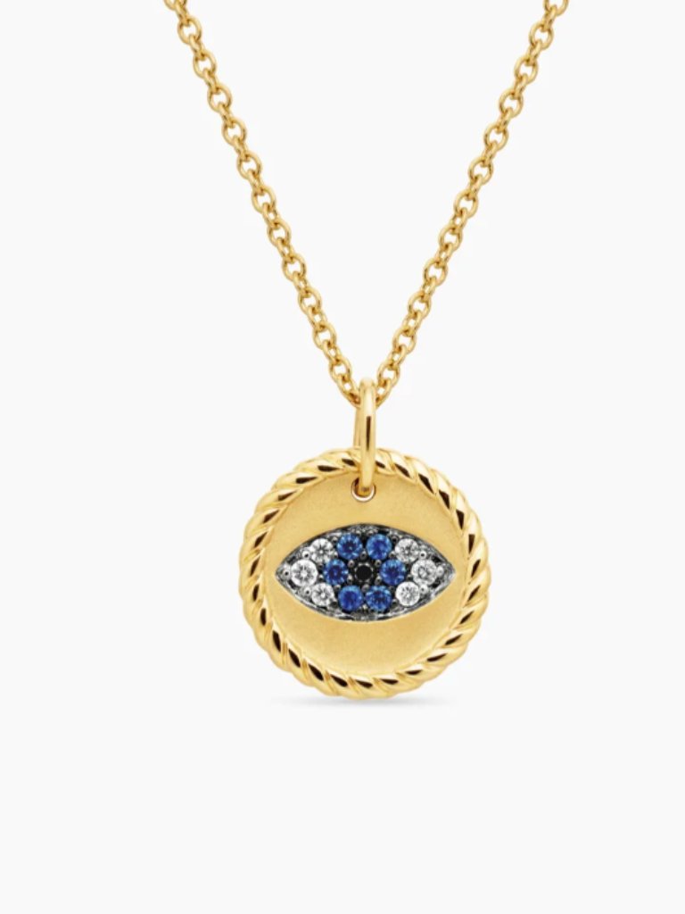 David Yurman 11mm Evil Eye Necklace.